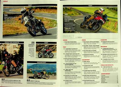 MO Motorrad Magazin Inhaltsverzeichnis