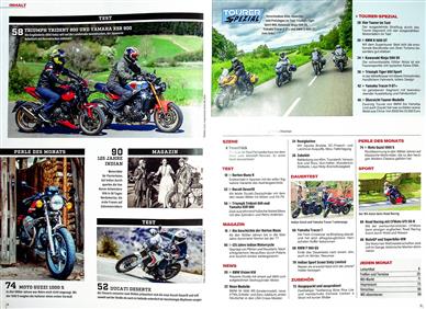 MO Motorrad Magazin Inhaltsverzeichnis
