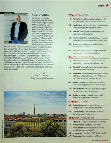 Das Haus Inhaltsverzeichnis