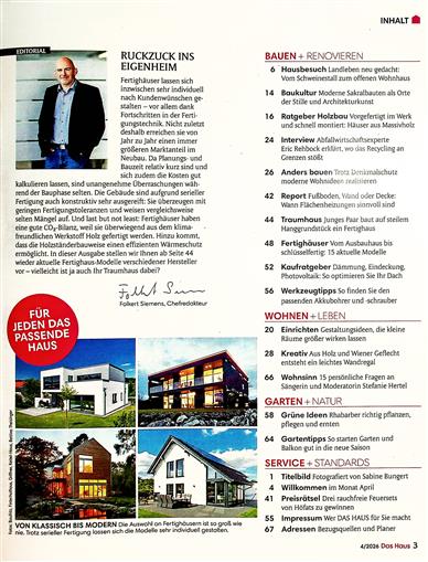 Das Haus Inhaltsverzeichnis