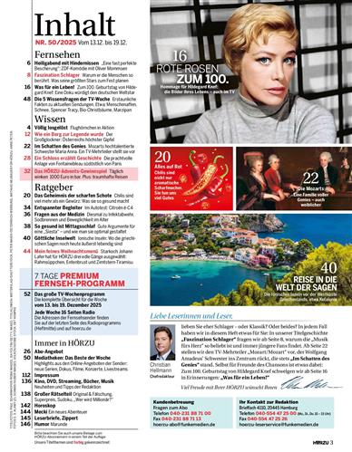 HörZu Inhaltsverzeichnis