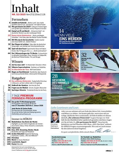 HörZu Inhaltsverzeichnis