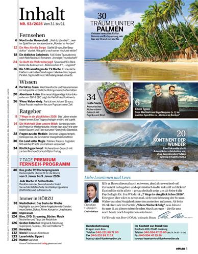 HörZu Inhaltsverzeichnis