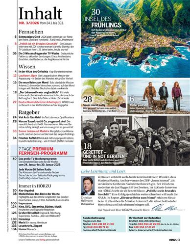 HörZu Inhaltsverzeichnis