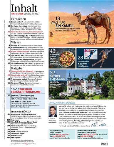 HörZu Inhaltsverzeichnis