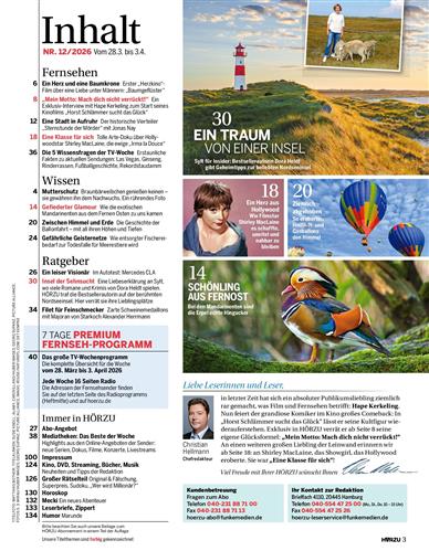 HörZu Inhaltsverzeichnis
