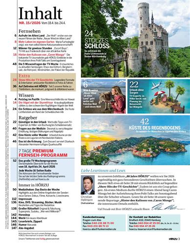 HörZu Inhaltsverzeichnis