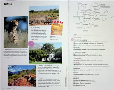 Süd-Afrika Magazin Inhaltsverzeichnis