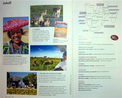 Süd-Afrika Magazin Inhaltsverzeichnis