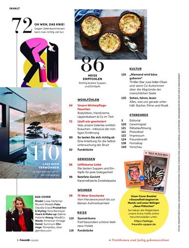 Freundin Inhaltsverzeichnis