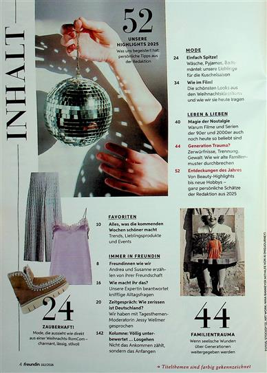 Freundin Inhaltsverzeichnis