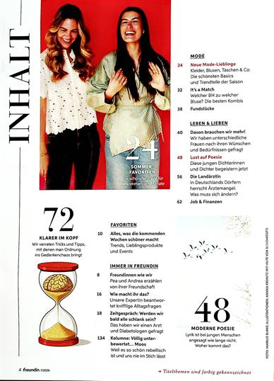 Freundin Inhaltsverzeichnis