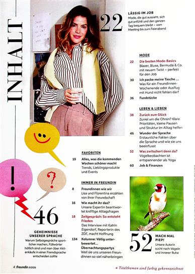 Freundin Inhaltsverzeichnis