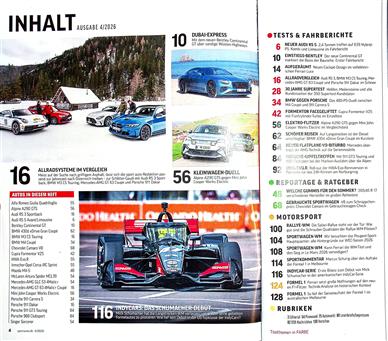 Sport Auto Inhaltsverzeichnis