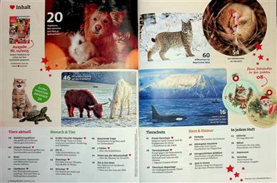 Herz für Tiere Inhaltsverzeichnis