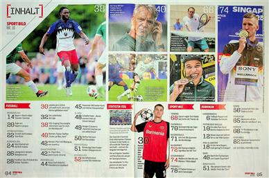 Sport Bild Inhaltsverzeichnis