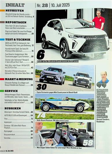 Auto Bild Inhaltsverzeichnis