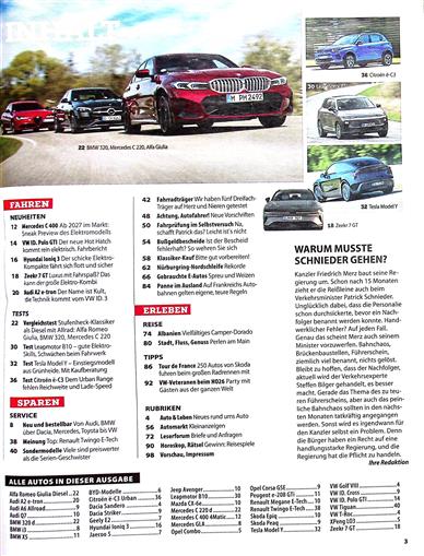 Auto Bild Inhaltsverzeichnis