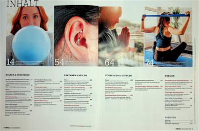 HörZu Gesundheit Inhaltsverzeichnis