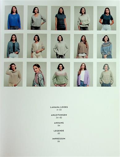 LAMANA Strickmagazin Herbst - Winter 2025 Inhaltsverzeichnis