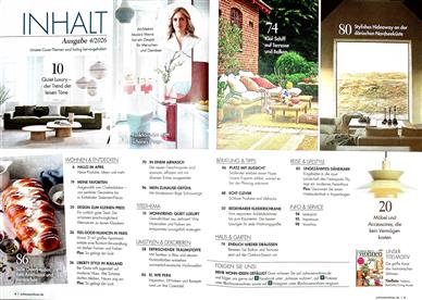 Zuhause Wohnen Inhaltsverzeichnis