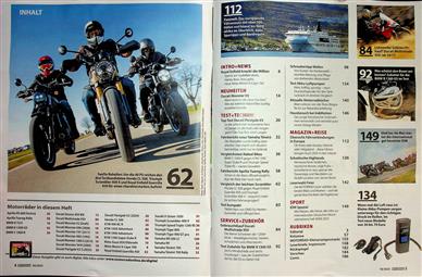 Motorrad Inhaltsverzeichnis