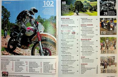 Motorrad Inhaltsverzeichnis