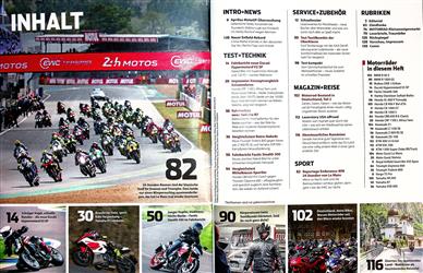 Motorrad Inhaltsverzeichnis
