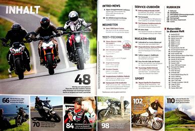 Motorrad Inhaltsverzeichnis