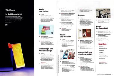 Stiftung Warentest Finanzen Inhaltsverzeichnis