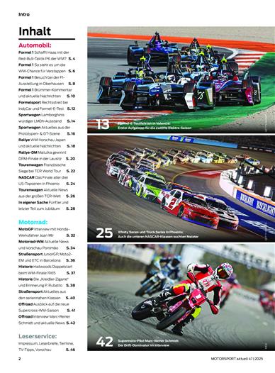 Motorsport Aktuell Inhaltsverzeichnis