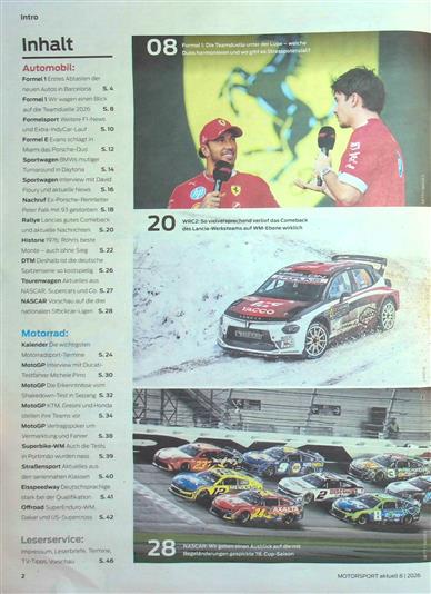 Motorsport Aktuell Inhaltsverzeichnis