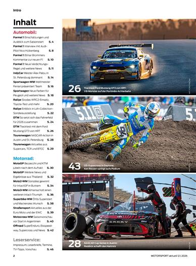 Motorsport Aktuell Inhaltsverzeichnis