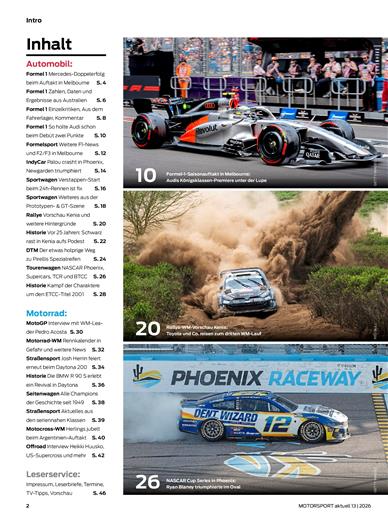 Motorsport Aktuell Inhaltsverzeichnis