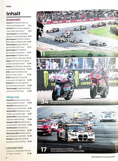 Motorsport Aktuell Inhaltsverzeichnis