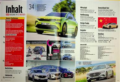 Auto Zeitung Inhaltsverzeichnis