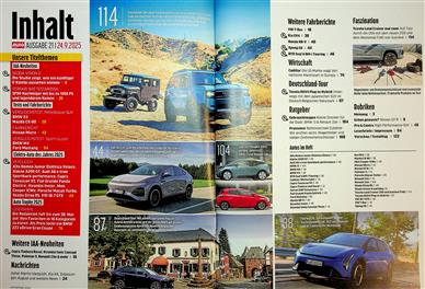 Auto Zeitung Inhaltsverzeichnis