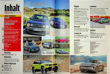 Auto Zeitung Inhaltsverzeichnis