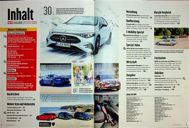 Auto Zeitung Inhaltsverzeichnis