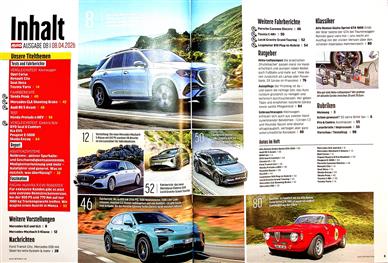 Auto Zeitung Inhaltsverzeichnis