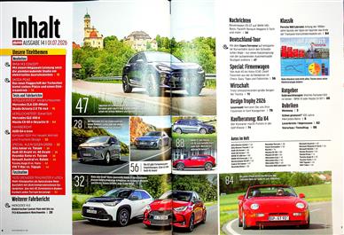 Auto Zeitung Inhaltsverzeichnis