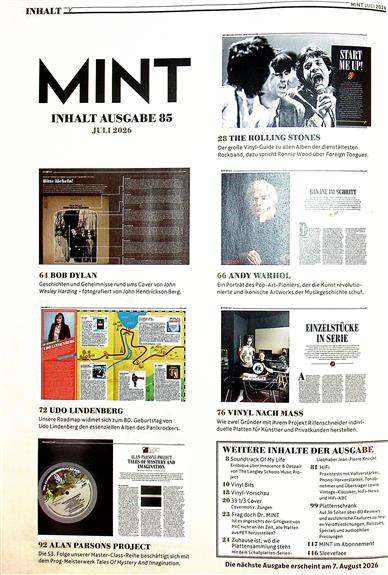 Mint Magazin Inhaltsverzeichnis