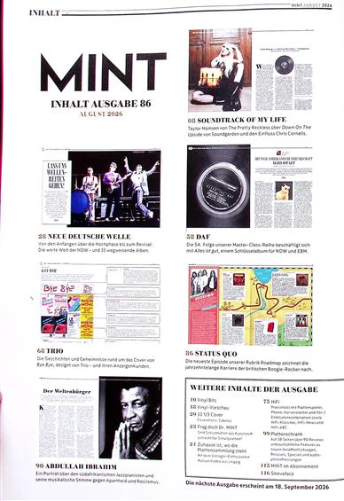 Mint Magazin Inhaltsverzeichnis