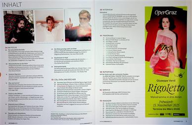 Opernwelt Inhaltsverzeichnis