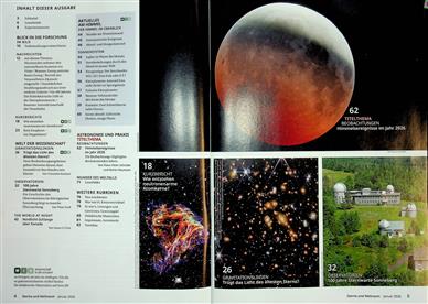 Sterne und Weltraum Inhaltsverzeichnis