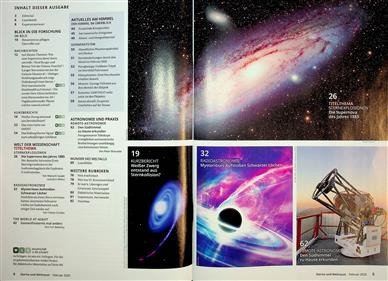 Sterne und Weltraum Inhaltsverzeichnis