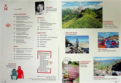 Alpin Inhaltsverzeichnis