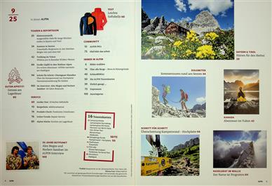 Alpin Inhaltsverzeichnis