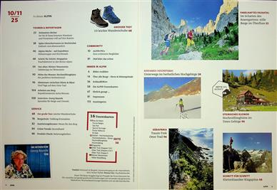 Alpin Inhaltsverzeichnis