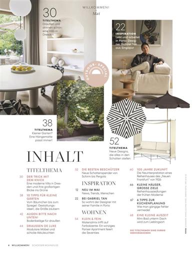 Schöner Wohnen Inhaltsverzeichnis